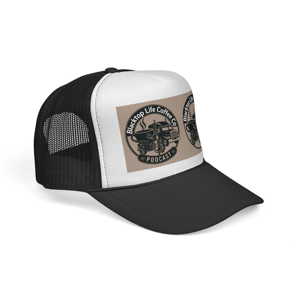 Blacktop Life Coffee Co. Trucker Hat — Vintage Trucker Podcast Logo Cap