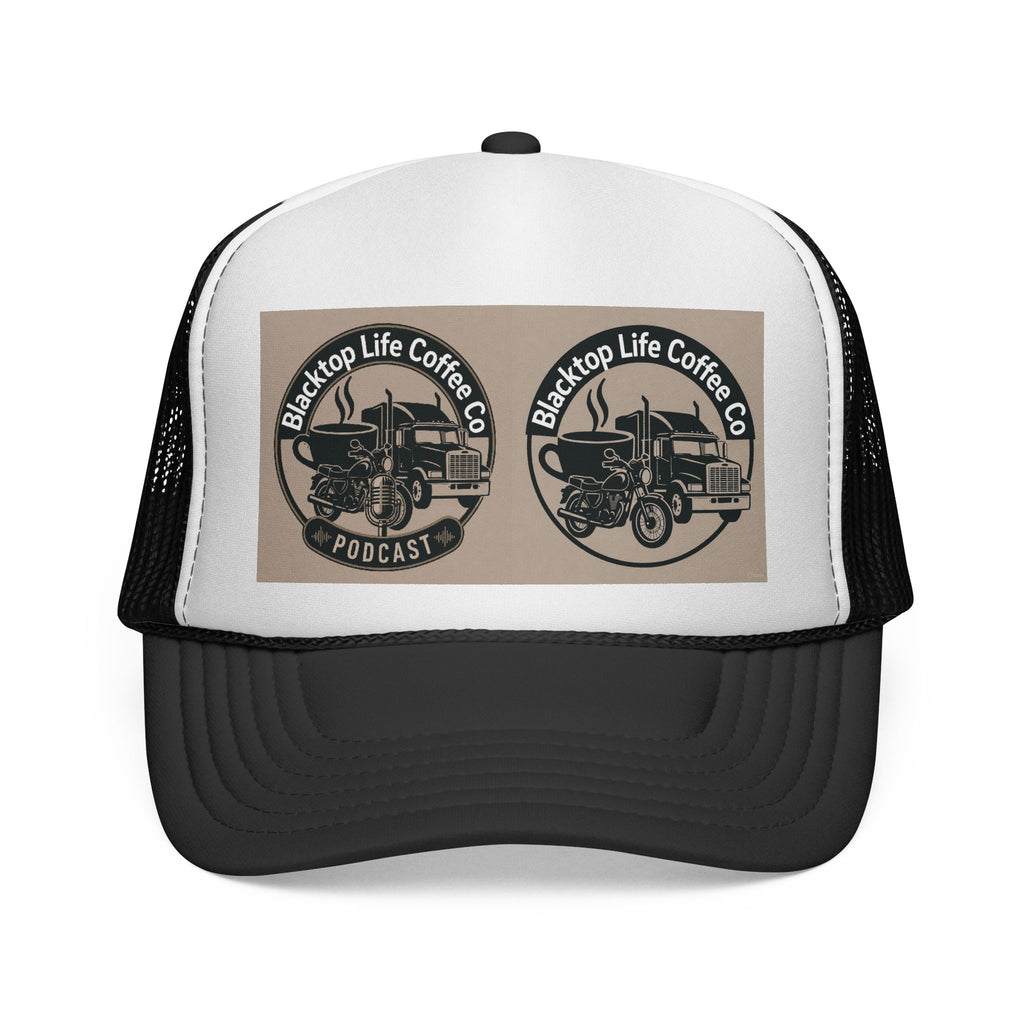 Blacktop Life Coffee Co. Trucker Hat — Vintage Trucker Podcast Logo Cap